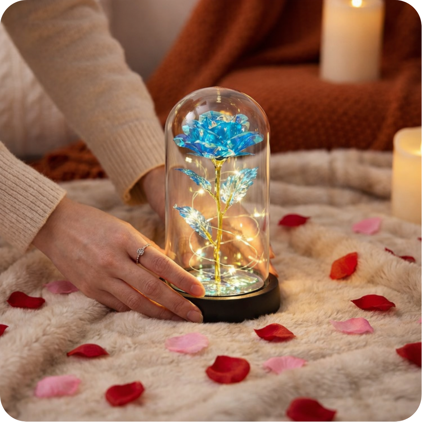 Rose Éternelle cristallisée