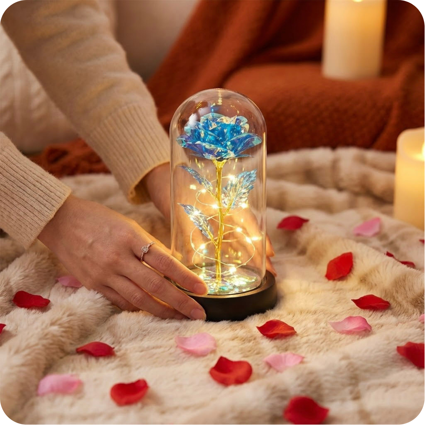 Rose éternel cristallisé